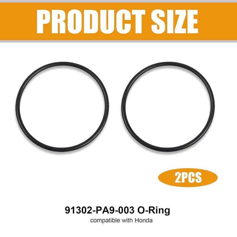 Szuenh 2 pcs 91302-PA9-003 O-Ring,Compatible with Honda, fits 2011 Honda CR-V EX, EX-L, LX, SE Trims, 2010-2012 Accord EX, EX-L, LX, LX-S, SE Trims, and MSX125 (Grom) Motorcycles. - Image 2